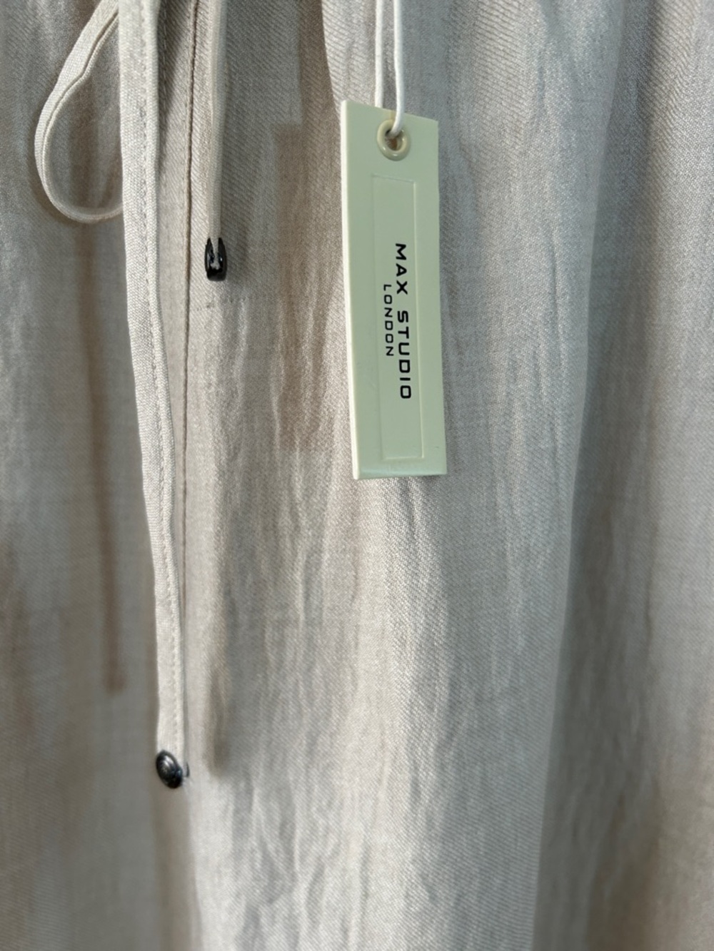 Max Studio Neutral Beige Drawstring Skirt - Picture 2 of 6